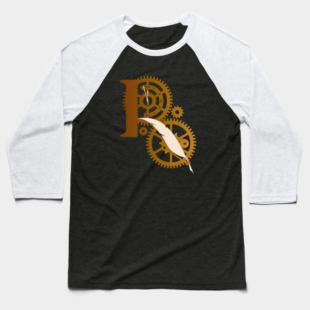 Rusty Quill Logo #2 (Dark Prints) Baseball T-Shirt by Rusty Quill